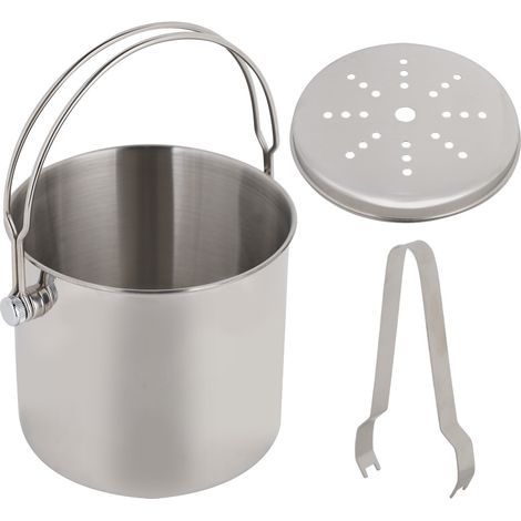 Seau à glace en acier inoxydable 2L, design tonneau à vin portable pour bar et cuisine (1/5)