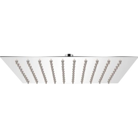 Soffione doccia quadrato in acciaio inox 20 x 20 cm 020003090
