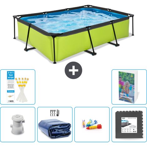 Exit Pool Rechteckig - 300x200x65 cm - 7-teilig S177