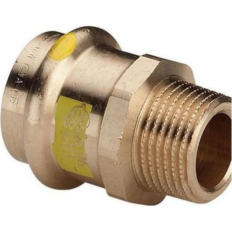 Raccord Gaz - 22 X 1 Gz - Pour Système Profipress - Cuivre Bronze - Pressage Gaz - 1 Pièce