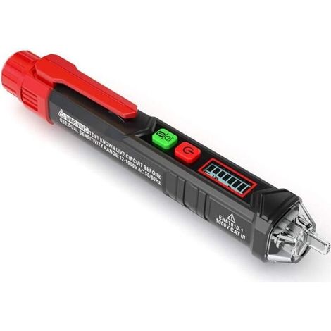 Détecteur de AC Tension Sans Contact avec Bip Alarme Sonore(1 Stylo Testeur)