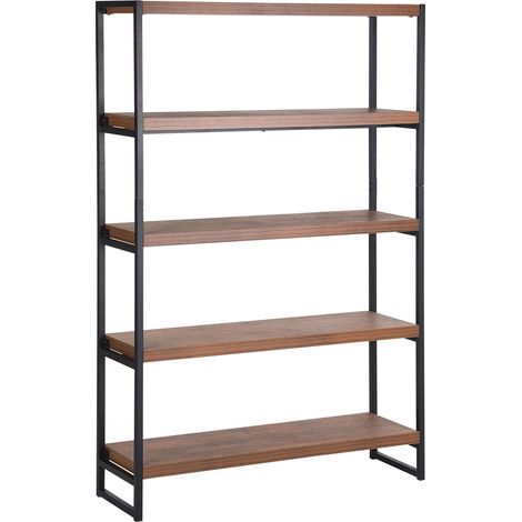 4 Tier Shelving Unit TIFTON 155 cm Dark Brown (1/5)