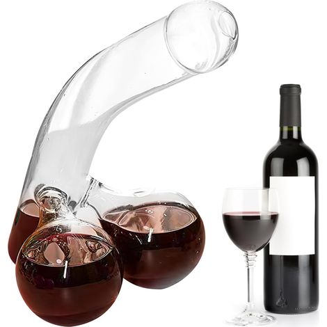 Carafe à vin - 1 unité - Verre - Design humoristique - Pour whisky et spiritueux - 550 ml