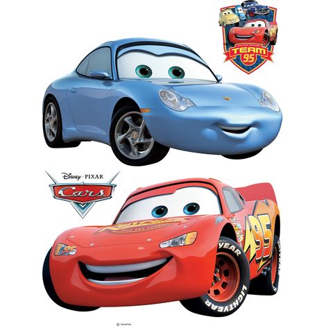 sticker mural Cars bleu et rouge  - Disney