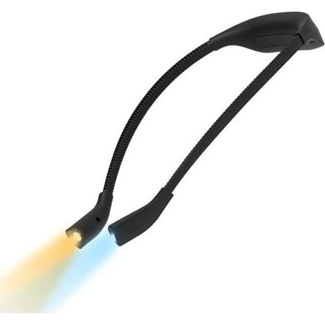Wiederaufladbare USB-Leselampe, 1000 mAh, ideal zum Lesen im Bett, freihändige Nackenleuchte, 3 Farben, einstellbare Helligkeit, zum Lesen, Stricken, Campen und Laufen bei Nacht (1/4)