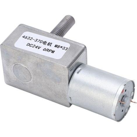 Moteur à engrenages CC, filetage M8x33, vitesse 6 tr/min, roulements robustes en acier allié, réducteur de vitesse 24 V CC (1/5)