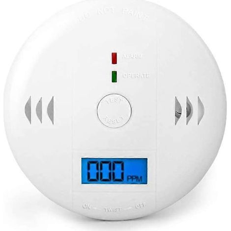 Kohlenmonoxidmelder mit Alarm und Digitalanzeige. Akustischer Kohlenmonoxid-Alarm (CO-Alarm). (1/5)