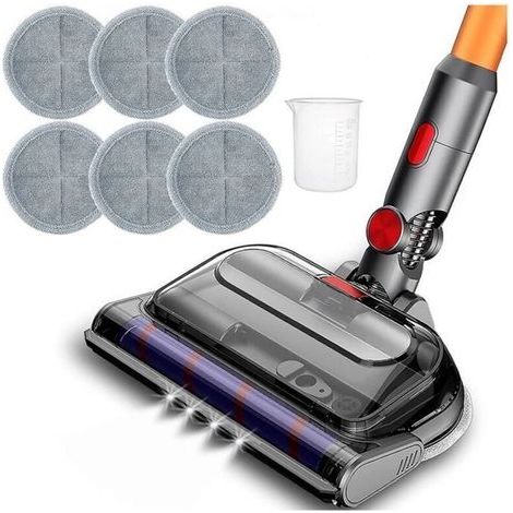 Brosse turbo motorisée pour lave-vaisselle – Compatible Dyson V7 V8 V10 V11 V15 – Nettoyage sols marbre et bois – 3 chiffons microfibre inclus (1/5)