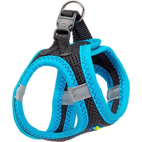 P Harnais respirant pour chiens avec inserts réfléchissants. En différentes couleurs et tailles.. Variante XXXS - Misure: A: 20-24 cm B: 24-28 cm - Bleu (1/2)