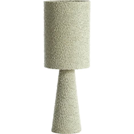 Light & Living - lámpara de mesa - Micky - verde - textil - Ø (1/4)