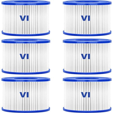 Ecleanfy-Lot de 6 cartouches de filtration pour spa gonflable Lay-Z-Spa