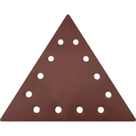 Papier emeri triangulaire K80 pour meuleuse mural et plafond TM LHS 710 D, emballage 25 pcs