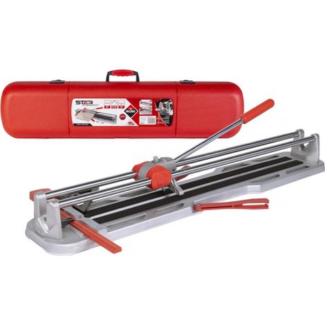 Rubi – Coupe-carreaux manuel 63cm – Mallette de transport incluse – Tête mobile pour résistance à la flexion – Supports anti-glisse