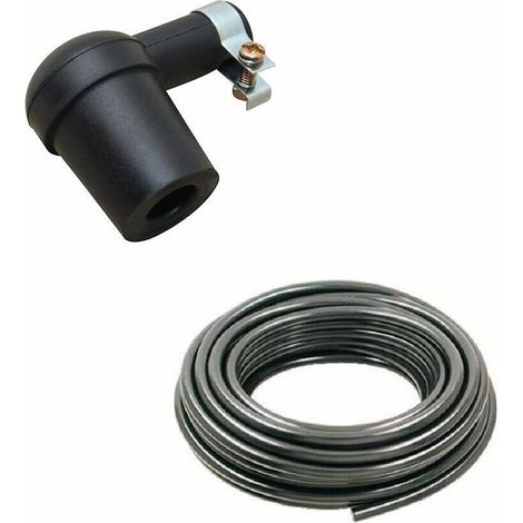 – Fil à bougie universel 7mm – Longueur 1 mètre – Antiparasite pour tondeuse, tracteur, motoculteur – Réparation efficace