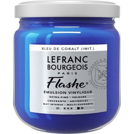 Peinture vinylique - Flashe - Bleu Cobalt - 064 - Lefranc Bourgeois - 400ml