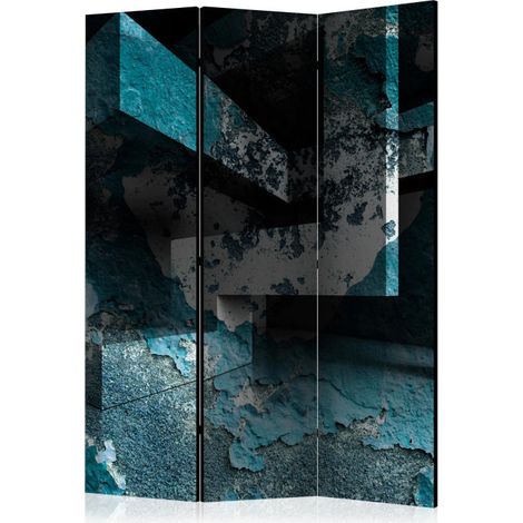 Paravent 3 Volets "Azure Geometry" 135x172cm (1/2)