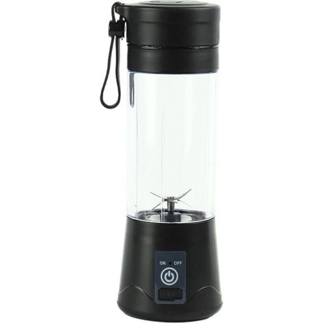 Blender portable, 380 ml, sans BPA, mini blender, blender multifonction, chargeur USB-C - noir