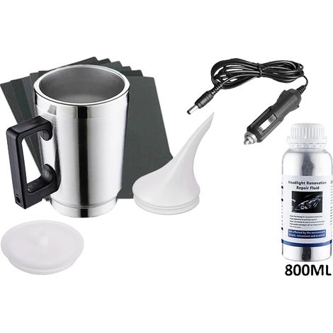Kit de restauration de phares, polymère liquide, application facile, 800ml et 12v (1/2)