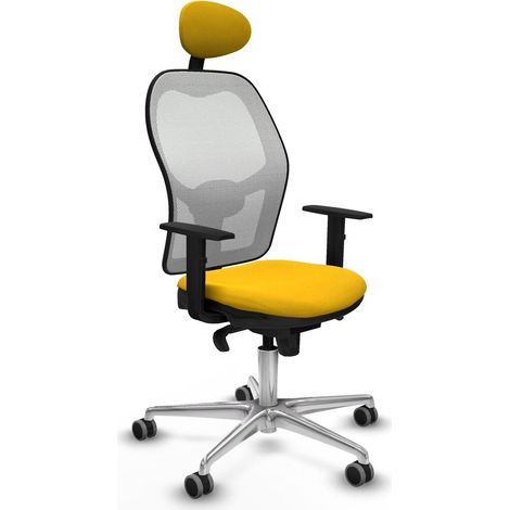 Sedia Ufficio con Poggiatesta Jorquera Piqueras y Crespo 1D086G1 Giallo (1/5)