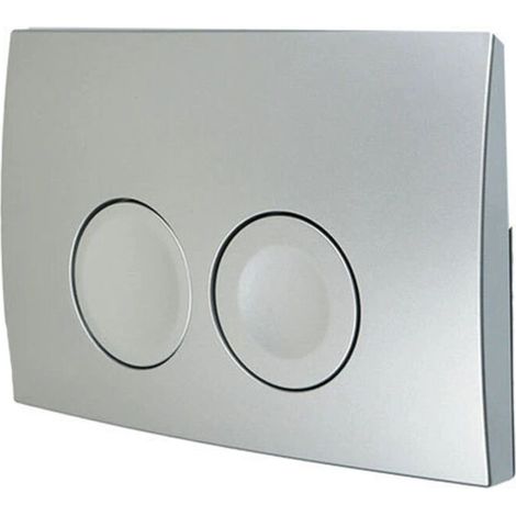 Placca di ricambio per sciacquone a incasso Geberit Delta 21, 2 punti di scarico, argento (non originale)
