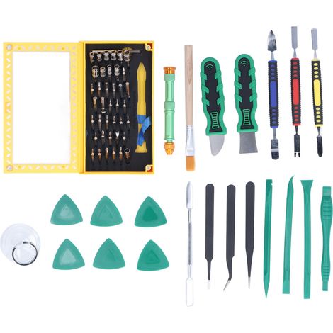 Kit d'outils en acier allié comprenant un jeu de tournevis à fente, cruciforme et hexagonal à tête magnétique pour l'entretien (1/5)
