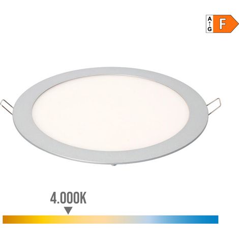LED Einbaudownlight rund 20W Tageslicht 4000K 1500lm Chrom  Elektroerosion Ø 22,5 cm 31573