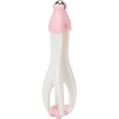 Kit massage acupression 2 en 1 rouleau doigt articulé rose, soulage stress, améliore circulation sanguine (1/5)