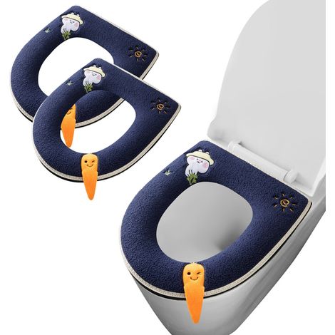 Couverture Pour Siège De Toilette - Universelle Toutes Saisons - Fermeture Éclair - Poignées Intégrées - 2 Pièces (1/5)
