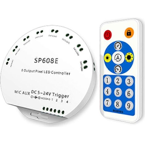 SP608E WS2812B Musikcontroller mit integriertem Mikrofon und Bluetooth-App (1/5)