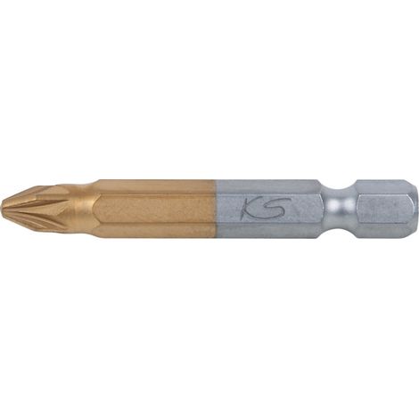 1/4" Embouts de vissage POZIDRIV TIN, 50mm, PZ2, pack de 5 5 pièces (1/4)