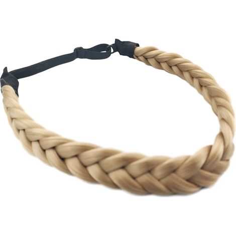 Tresse synthétique large élastique pour femme fille, bandeau tressé classique avec coiffure extensible (1/5)