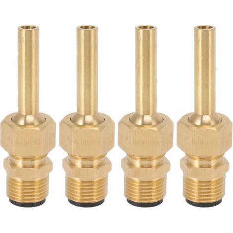 Lot de 4 buses de fontaine à eau, tête d'arrosage à jet d'eau à direction adaptable, grande buse à jet direct hexagonale en cuivre haute résistance po (1/5)