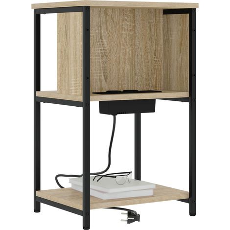 Maison Exclusive - Nachttisch Sonoma-Eiche 38 x 31 x 61 cm Holzwe