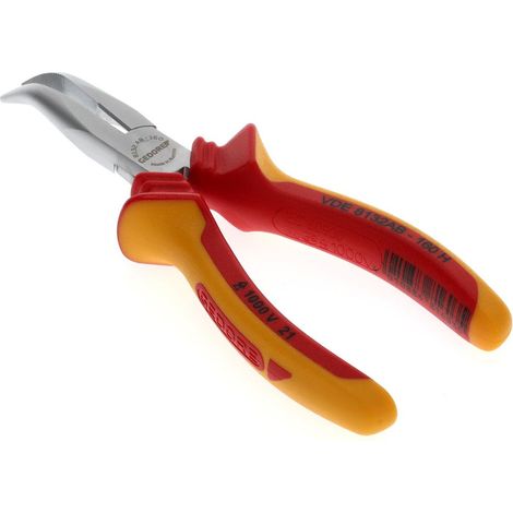 VDE 8132 AB-160 H Pinza VDE a becchi piatti e tondi con isolamento per guaine 160 mm (1/4)