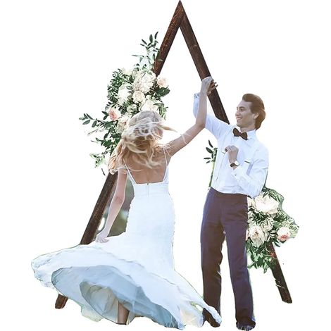 Arche de mariage, design rustique, assemblage facile, Chocolat, L (1/2)