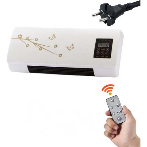 Este ventilador de pared 2 en 1 combina funciones de refrigeración y calefacción, lo que lo hace ideal para uso en interiores. (Blanco)