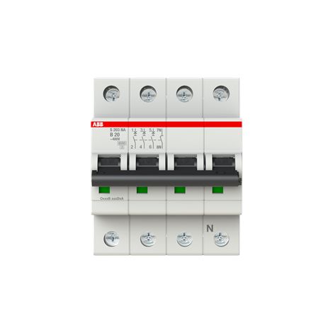Disjoncteur S200 3P+N B 20 6kA NA - ABB2CDS253103R0205