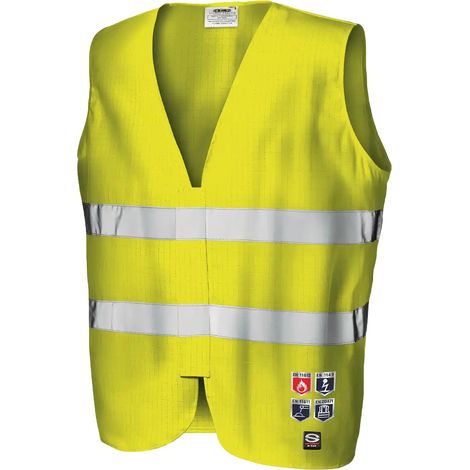 SIR SAFETY SYSTEM SUPERTECH Gilet de travail antistatique jaune haute visibilité Taille XL