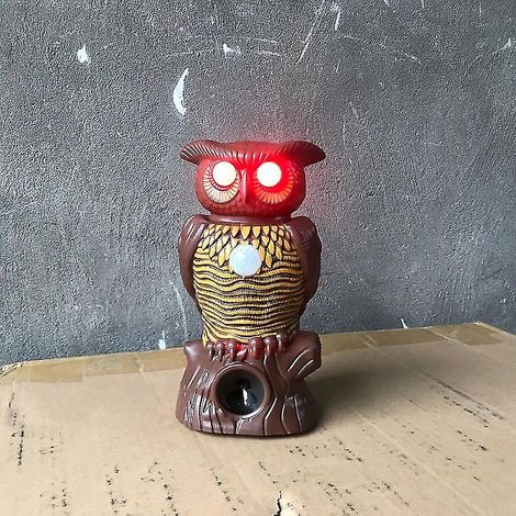 Épouvantail anti-pigeons en forme de faux hibou aux yeux réfléchissants pour la protection des plantes (1/5)