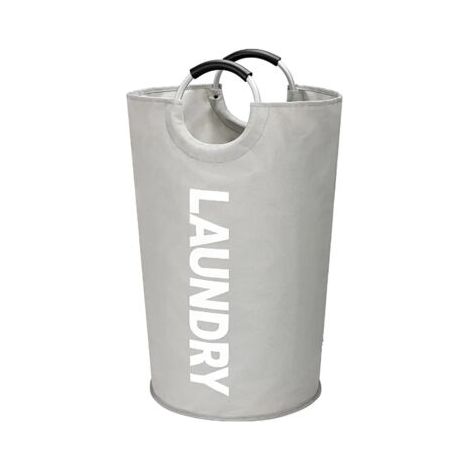 Panier a linge sale en tissu gris 82L - Panier Corbeille a linge pliable à poignée - Panier à linge sale pliable - Sac Paniere a linge sale pliable - Panière Sac Bac à linge sale pliable (1/2)