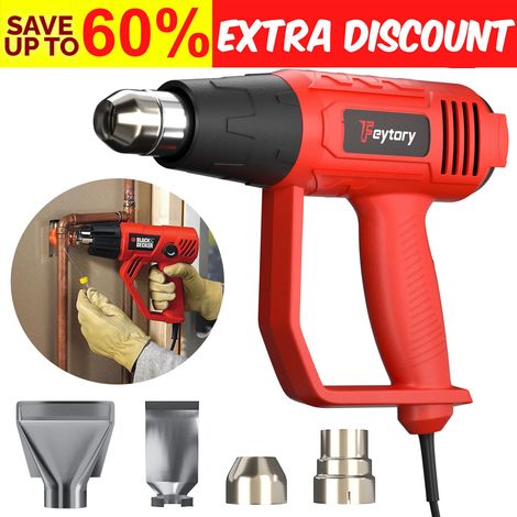 2000W Heat Gun Hot Air Wind Blower Dual Temperature + 4 Nozzles Power Heater Gun (1/5)