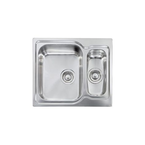 Lavello MATICO 58X50 2 vasche sinistre ACCIAIO INOX (1/5)