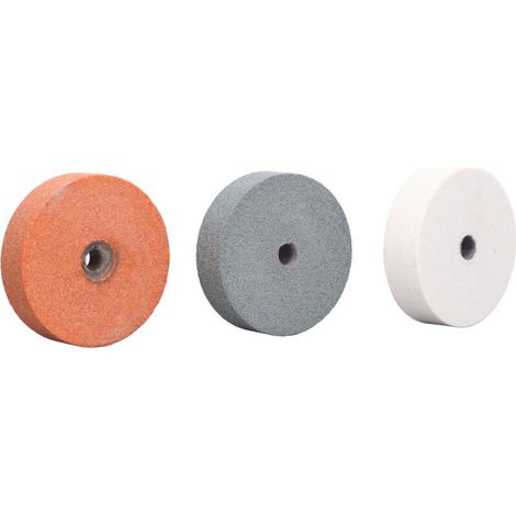 3 Pièces Meule Carbure de Silicium Meuleuse Polisseuse Roue Remplacement Affûtage Polissage Outil Ensemble Kit 75 10 20mm pour Polir Métal Céramique Marbre Travail du Bois (1/5)