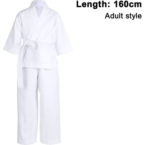 Karate Gi - Polyester-Cotton Blend - Breathable Martial Arts Uniform for Training - Includes Adjustable Belt - Adult and Kids Sizes (1/5)