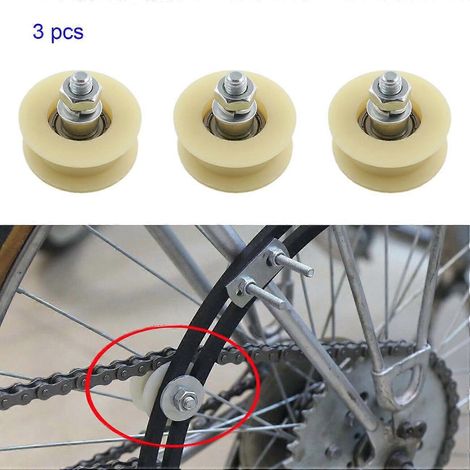 3 galets tendeurs de chaîne pour vélos motorisés à moteur essence 2 temps 49cc, 50cc, 60cc, 66cc et 80cc (1/5)
