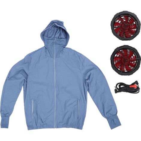 Veste ventilée 3 vitesses, silencieuse et respirante, idéale pour l'extérieur (homme, 12 V)