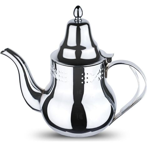 Teekanne, Edelstahl, tropffreier Schwanenhalsauslauf, integrierter Filter, 1,2 l, geeignet für Gas-, Induktions- und Elektroherde (1/5)
