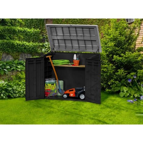 Keter – Coffre de rangement Store-It-out Max – Armoire de jardin résistante aux intempéries – Volume 1200L – Dimensions 145.5x82x125 cm – Ouverture frontale et supérieure — vue 2