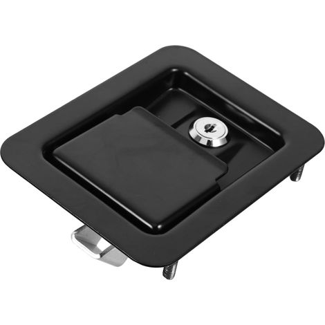 Serrure de porte STAHAD en acier inoxydable noir pour armoires électri (1/5)