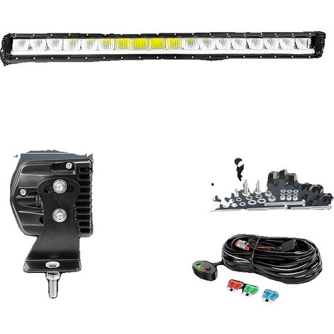 Barra de luces LED, luces diurnas LED ámbar, compatible con todoterreno, 34 pulgadas (1/2)